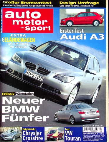 Deckblatt Auto Motor und Sport (08/2003)